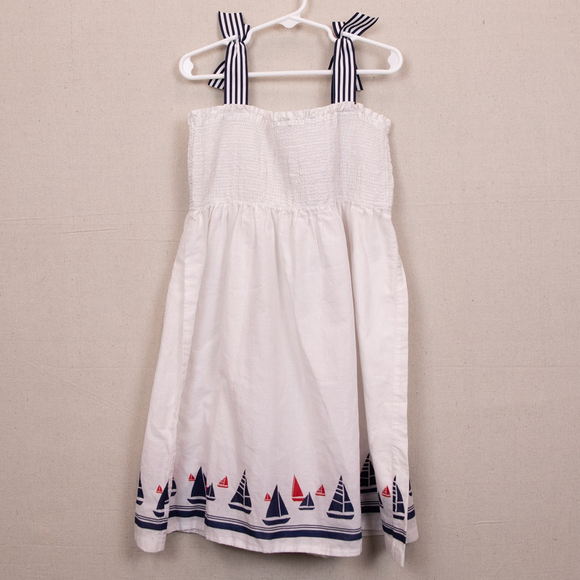 Janie and Jack white sailboat dress-8 - Picture 3 of 3